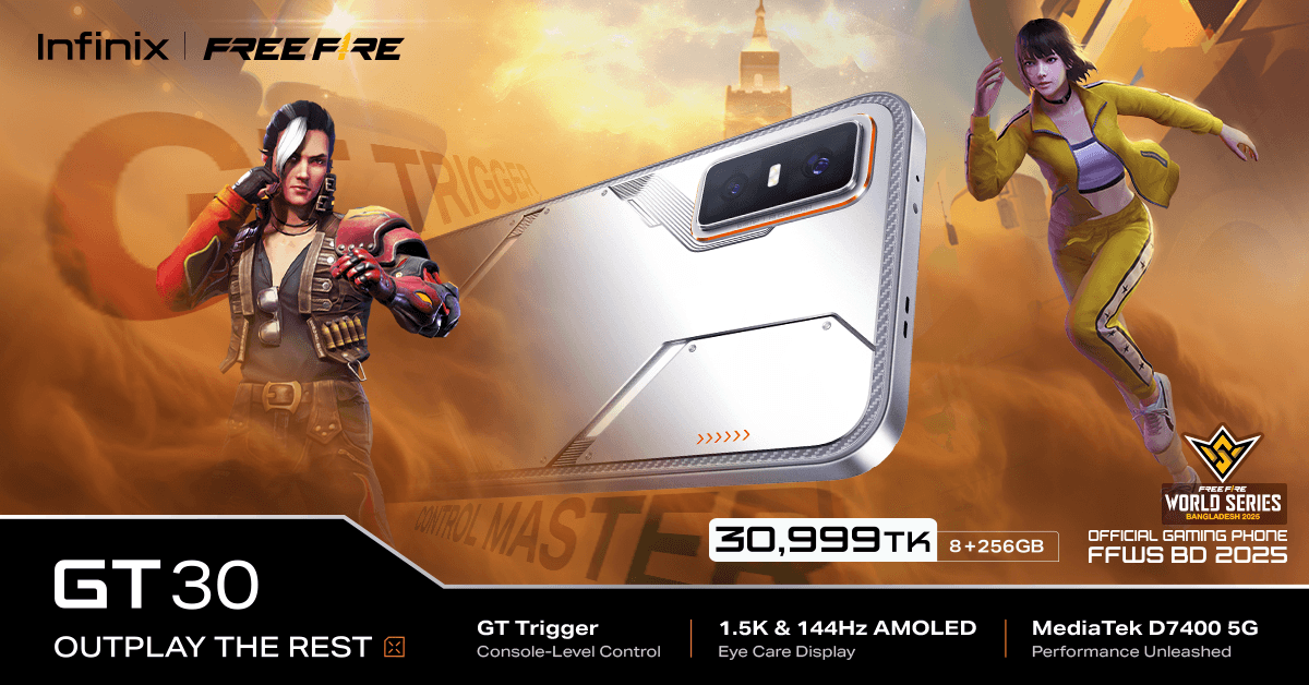 Infinix Launch GT 30 5G in Bangladesh with Console-Grade Triggers